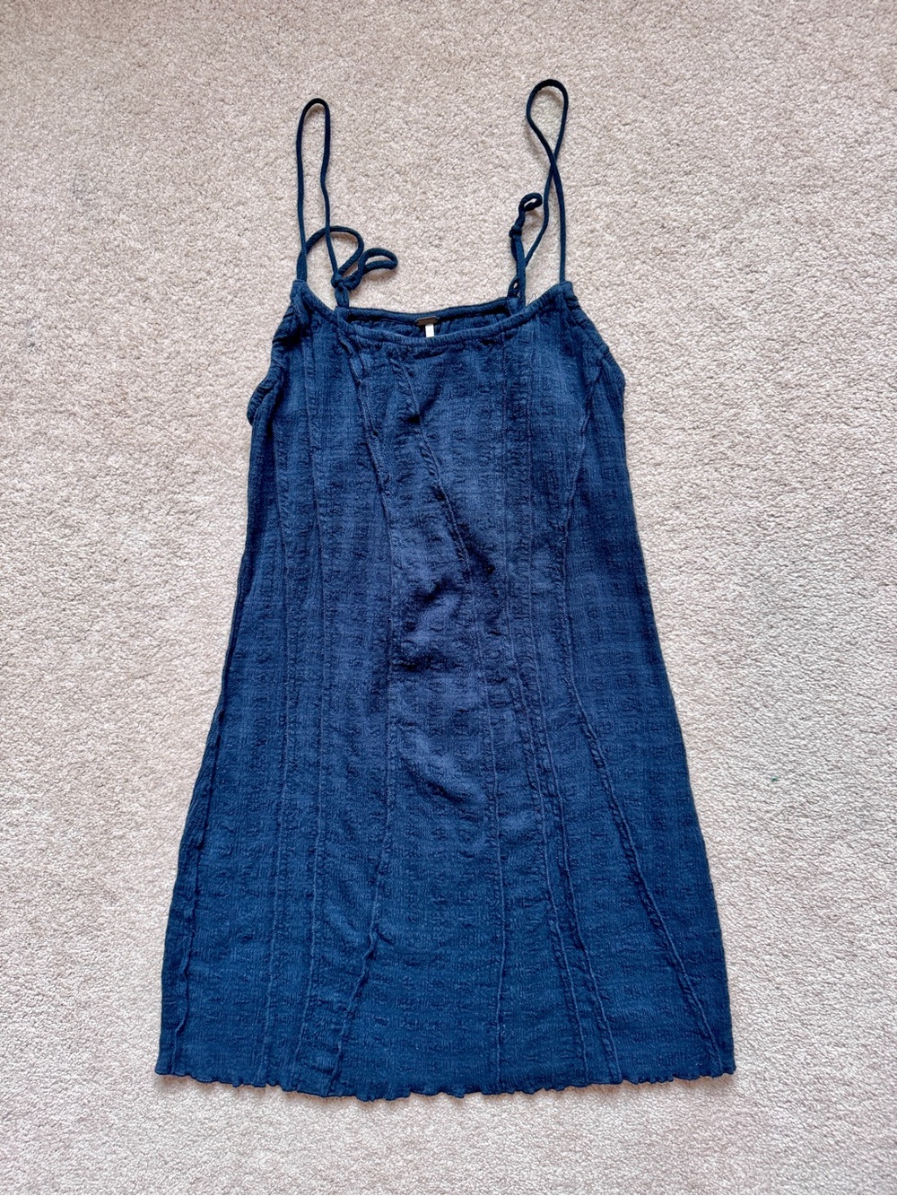 🔥🔥SALE!!🔥🔥 Free People Navy Blue Mini Spaghetti Strap Dress